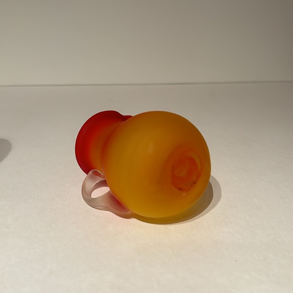 Vintage Pilgrim Art Glass Frosted Mini Pitcher 3.75” - Picture 3 of 5